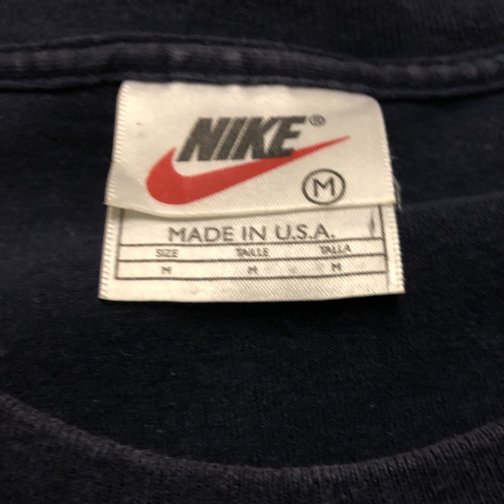 Vintage Y2K Nike Shirt Blue Size M Embroidered Swoosh Made In USA Clean - Picture 5 of 6
